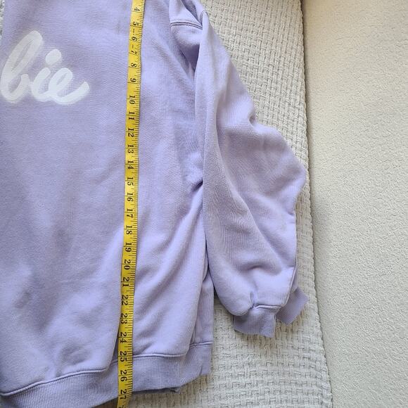 Barbie Cotton On Lavender Sweater with White Logo Women's Size XL - Picture 9 of 9
